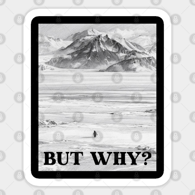 Nihilist Penguin Sticker by Creatifly Graphic Tees