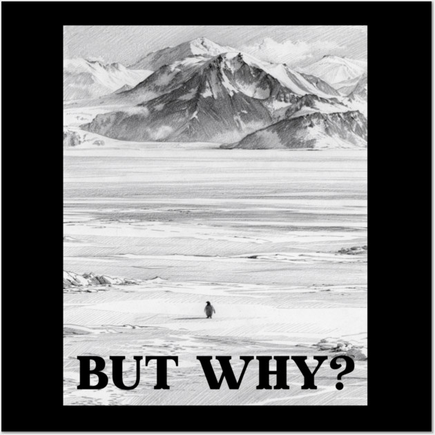 Nihilist Penguin Wall Art by Creatifly Graphic Tees