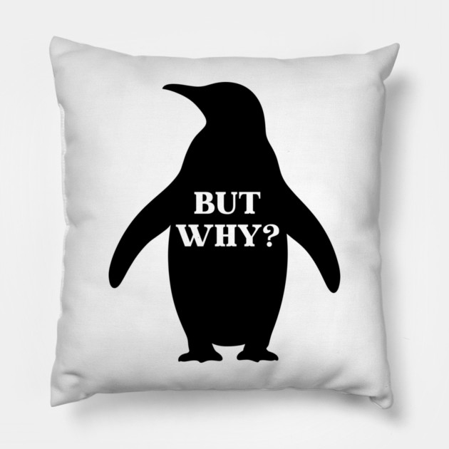 Nihilist Penguin Pillow by Creatifly Graphic Tees