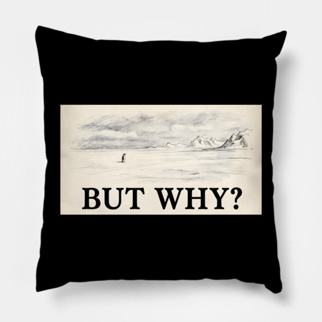 Nihilist Penguin Pillow by Creatifly Graphic Tees