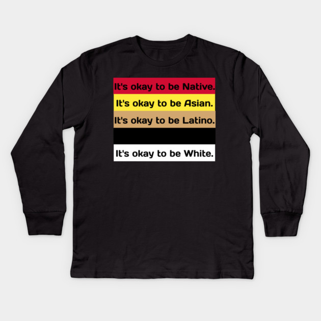 Equality Message Typography Design Kids Long Sleeve T-Shirt by Stylish Shirt