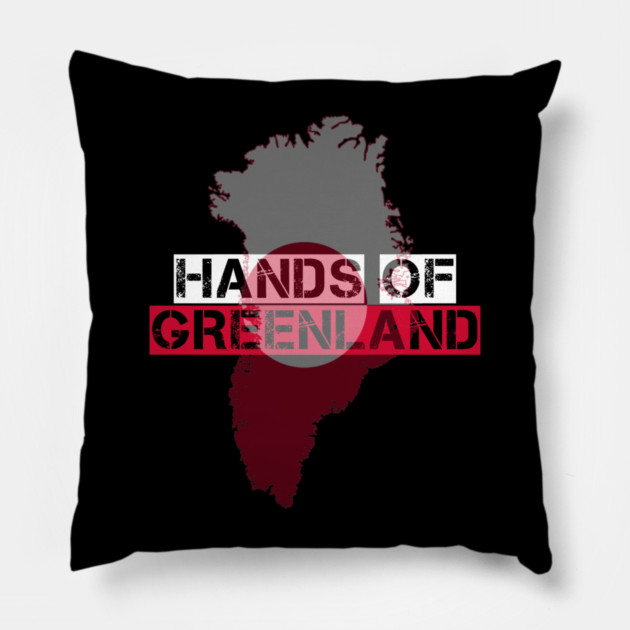 Greenland Minimal Map Stamp Pillow by Stylish Shirt
