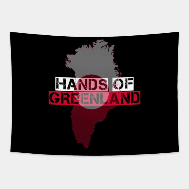 Greenland Minimal Map Stamp Tapestry by Stylish Shirt