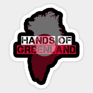 Greenland Minimal Map Stamp Sticker