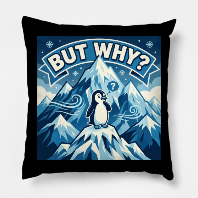 Nihilist Penguin Pillow by Creatifly Graphic Tees