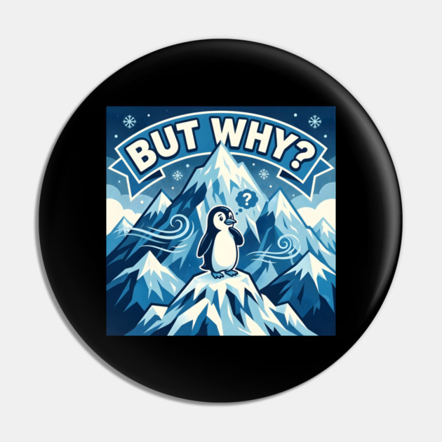 Nihilist Penguin Pin by Creatifly Graphic Tees