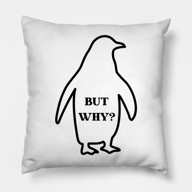 Nihilist Penguin Pillow by Creatifly Graphic Tees