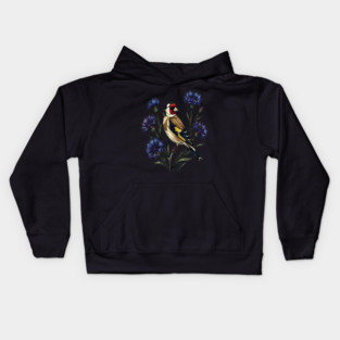 Stained Glass European Goldfinch Bird Art Kids Hoodie