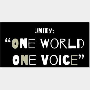 Unity: One World One Voice Posters and Art