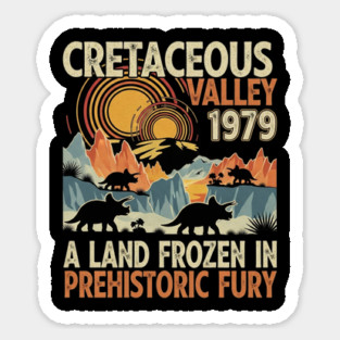 Cretaceous Valley 1979 Retro Dinosaur Sticker