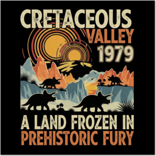 Cretaceous Valley 1979 Retro Dinosaur Posters and Art