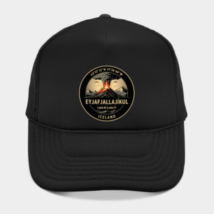 Eyjafjallajökull Volcano Eruption Iceland Emblem Hat