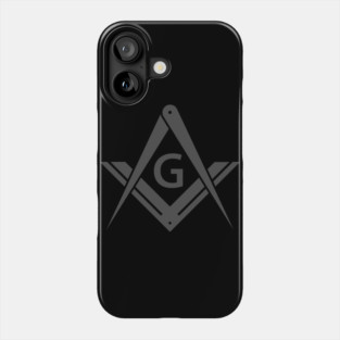 Stealth Square & Compass Masonic Freemason Phone Case