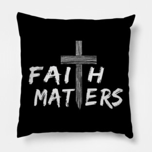 Christian Faith Matters with Cross Christian Faith Pillow