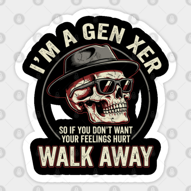 Gen X Old School Walk Away Snarky Attitude Sticker by Anticorporati