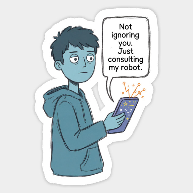 Not Ignoring You Magnet by Designed By Marty