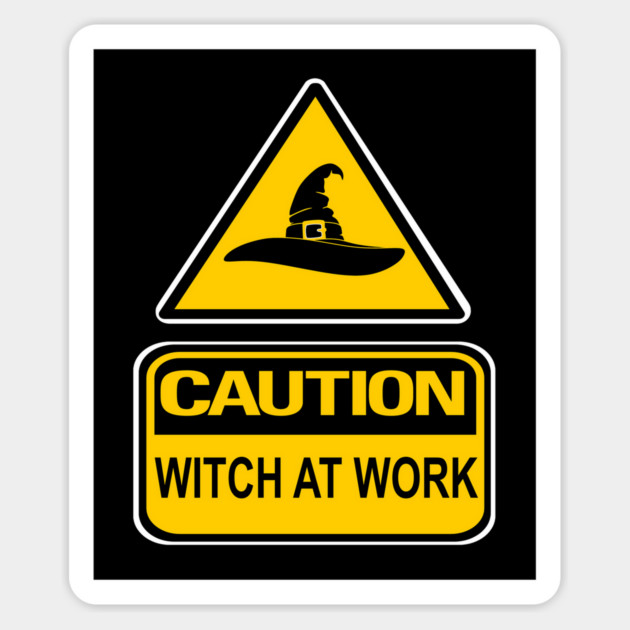 Caution Witch at Work Cheeky Witch® Sticker by Cheeky Witch