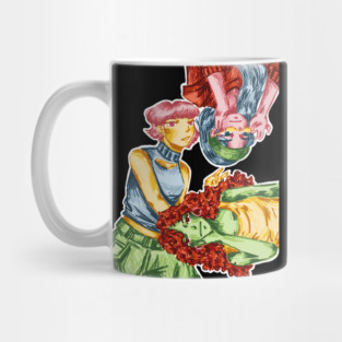 3 colorful fashionable women Mug