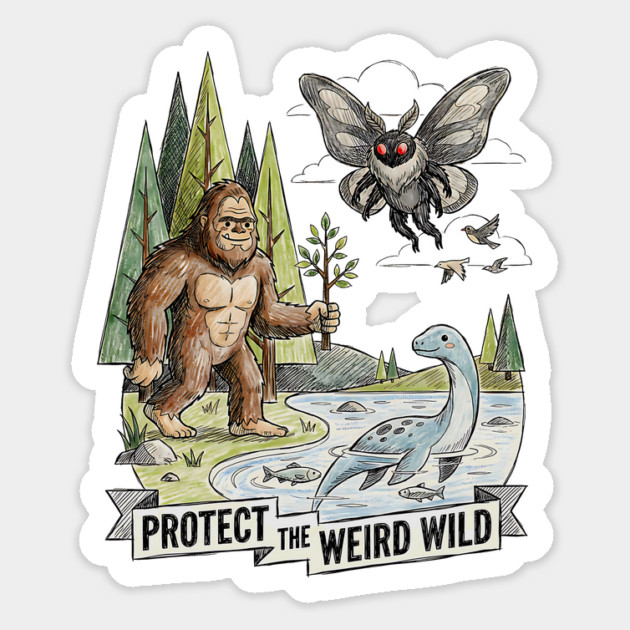 Protect the Weird Wild Magnet by Designed By Marty