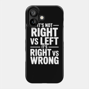 It's Not Right vs Left, It's Right vs Wrong Phone Case