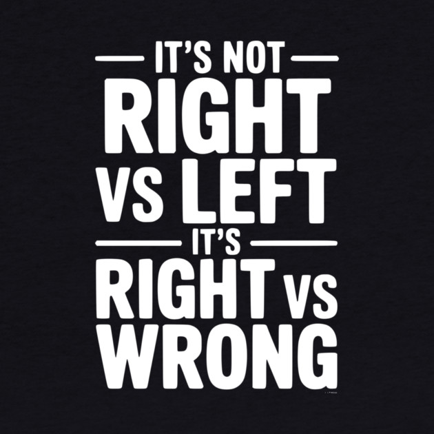 It's Not Right vs Left, It's Right vs Wrong by Frank Ring