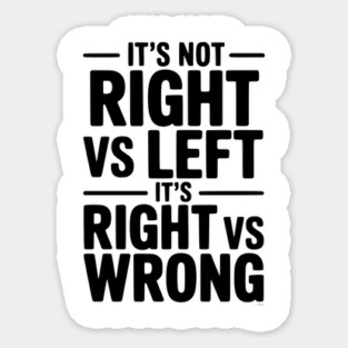 It's Not Right vs Left, It's Right vs Wrong Magnet