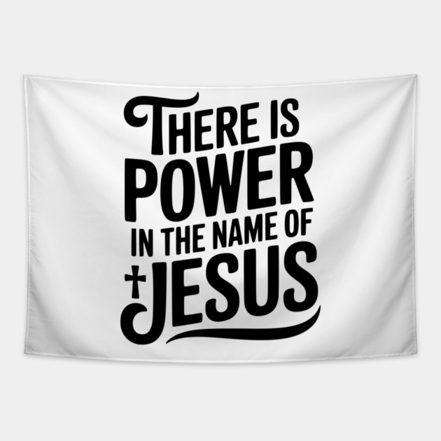 There is Power in the Name of Jesus Tapestry by Frank Ring