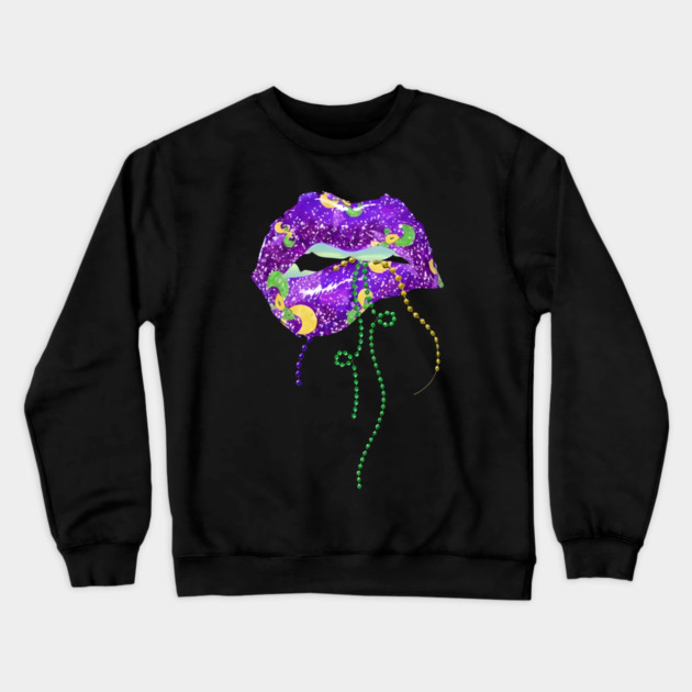Mardi-Gras-Queen Crewneck Sweatshirt by dtr_art