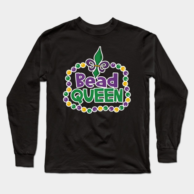 Mardi-Gras-Queen Long Sleeve T-Shirt by dtr_art