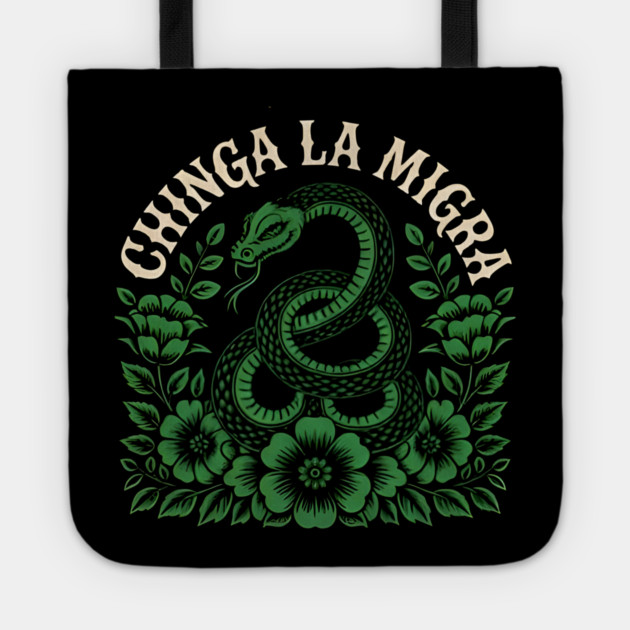 Chinga-La-Migra-Resist Tote by dtr_art