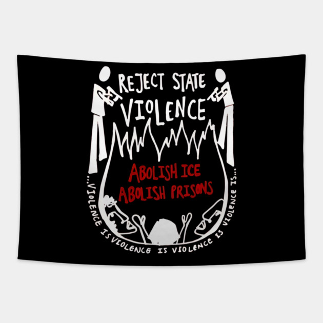 Abolish-Ice Tapestry by dtr_art