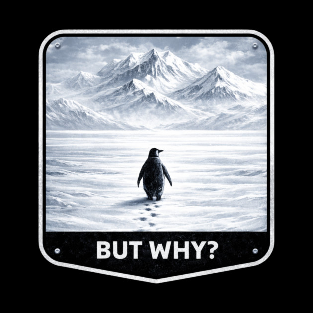 But Why? Penguin Wanderer Cold Landscape by ArtistTee ⭐⭐⭐⭐⭐