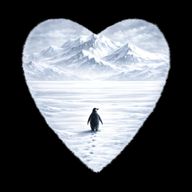 Antarctic Penguin Love Heart by ArtistTee ⭐⭐⭐⭐⭐