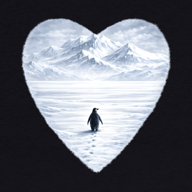 Antarctic Penguin Love Heart by ArtistTee ⭐⭐⭐⭐⭐