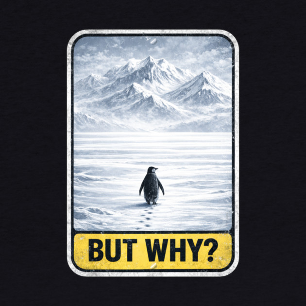 But Why Penguin On Ice Mountains by ArtistTee ⭐⭐⭐⭐⭐