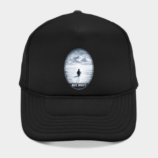 But Why Penguin On Ice Cold Mountain Scene Hat