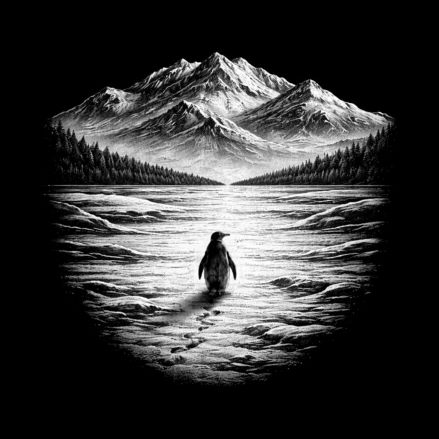 Follow Me Penguin Mountains Nature Adventure by ArtistTee ⭐⭐⭐⭐⭐