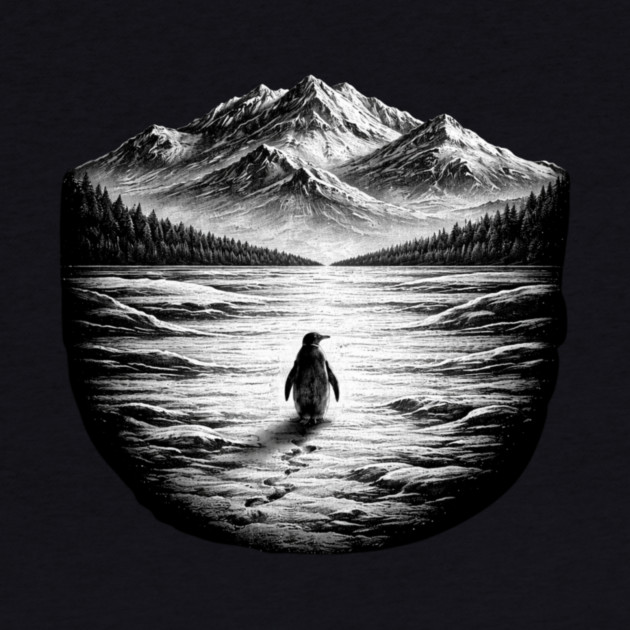Follow Me Penguin Mountains Nature Adventure by ArtistTee ⭐⭐⭐⭐⭐