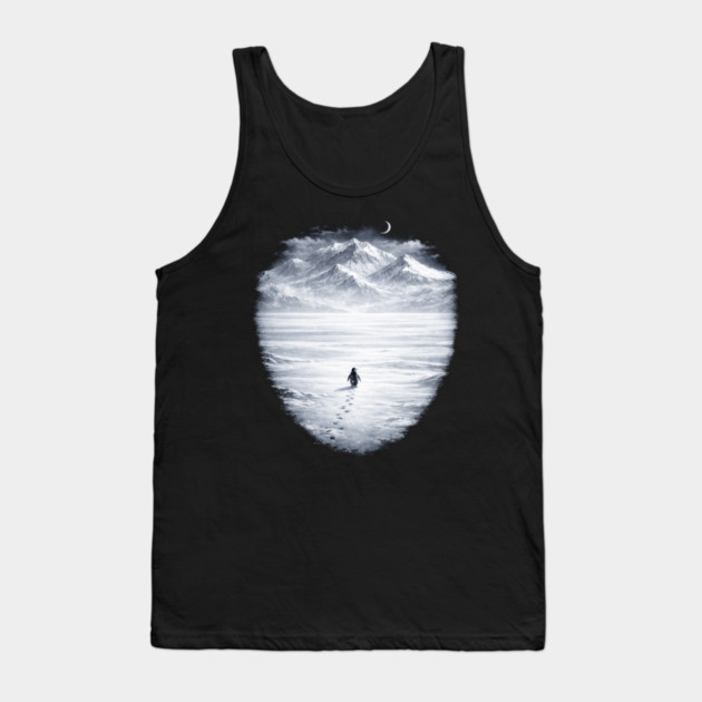 Lone Penguin Mountains Winter Trek Tank Top by ArtistTee ⭐⭐⭐⭐⭐