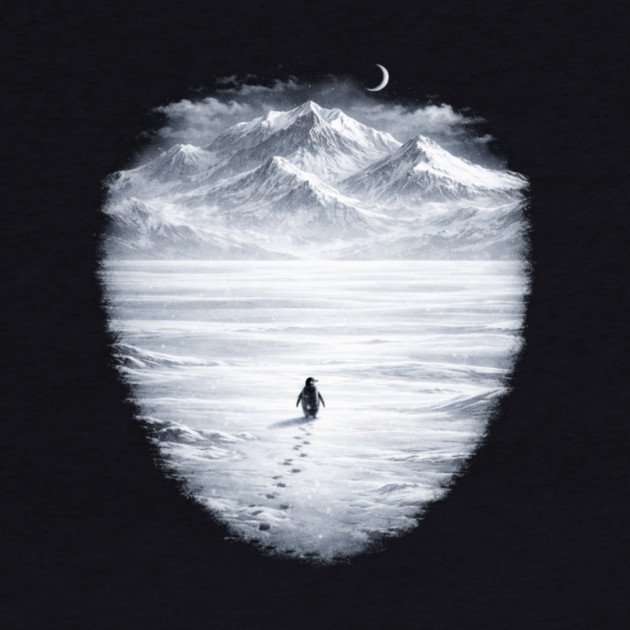 Lone Penguin Mountains Winter Trek by ArtistTee ⭐⭐⭐⭐⭐