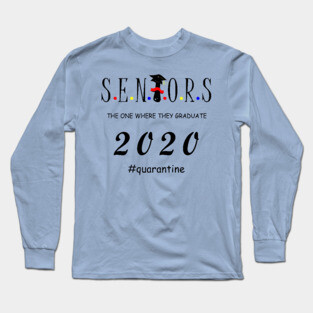 Senior 2020 quarantine Long Sleeve T-Shirt