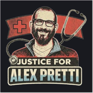 Justice For Alex Pretti — All Proceeds To "Alex Pretti is an American Hero" GoFundMe Posters and Art