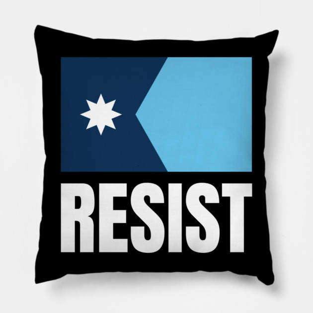 Minnesota Resist Pillow by Creatifly Graphic Tees