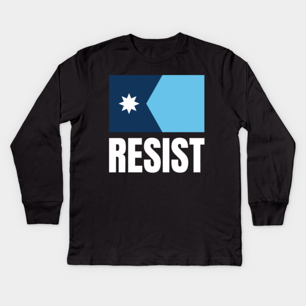 Minnesota Resist Kids Long Sleeve T-Shirt by Creatifly Graphic Tees