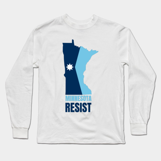 Minnesota Resist Long Sleeve T-Shirt by Creatifly Graphic Tees