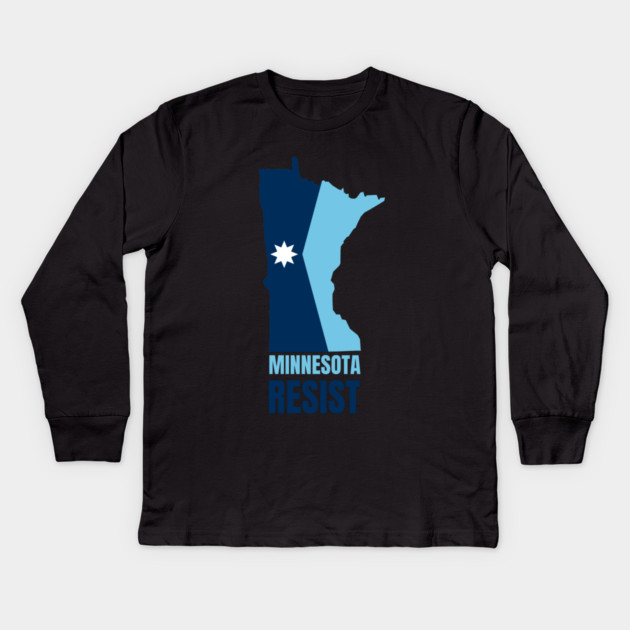 Minnesota Resist Kids Long Sleeve T-Shirt by Creatifly Graphic Tees