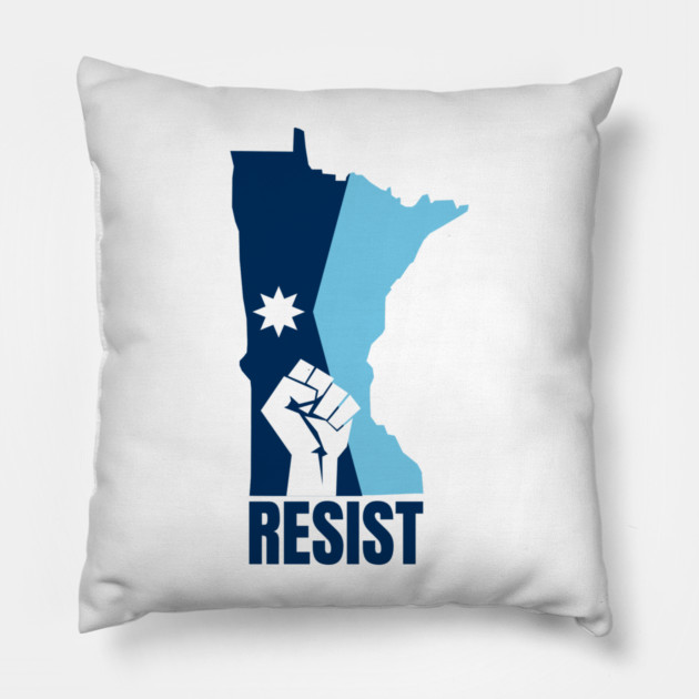 Minnesota Resist Pillow by Creatifly Graphic Tees