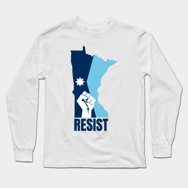 Minnesota Resist Long Sleeve T-Shirt by Creatifly Graphic Tees