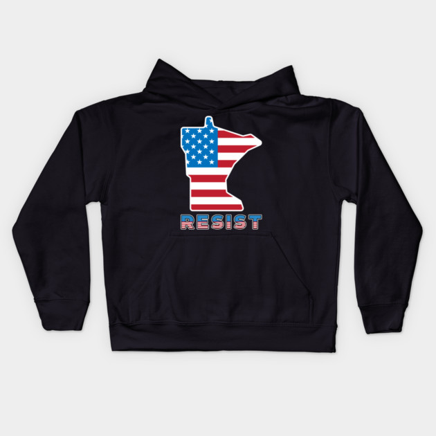 Minnesota Resist Kids Hoodie by Creatifly Graphic Tees