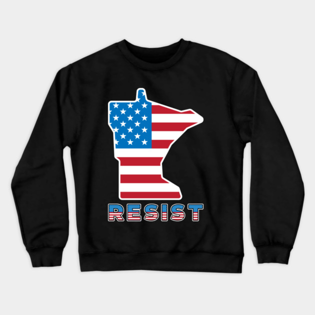 Minnesota Resist Crewneck Sweatshirt by Creatifly Graphic Tees